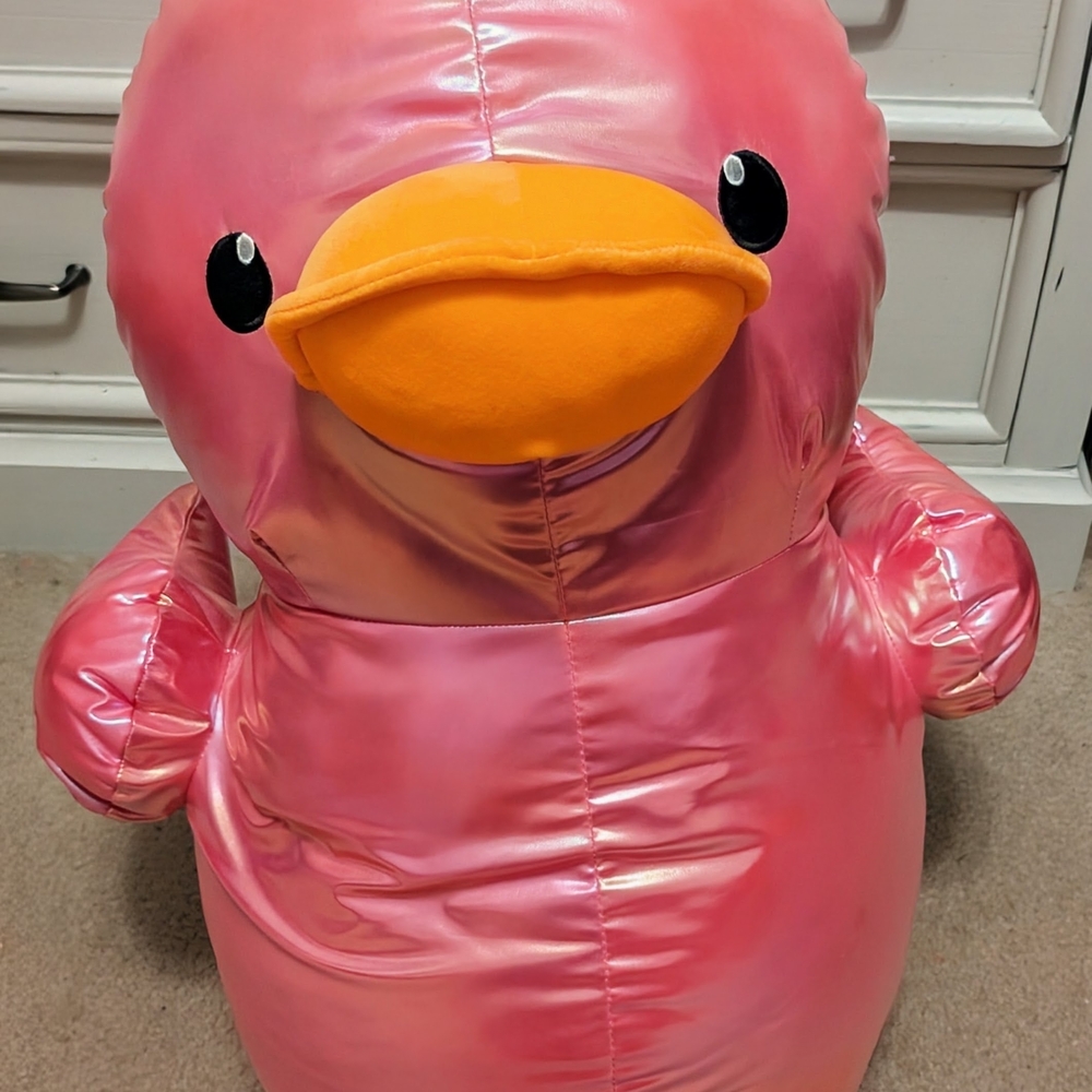 Pink Inflatable Duck Plush - Picture 2 of 4